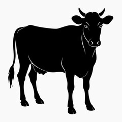 silhouette of a cow vector