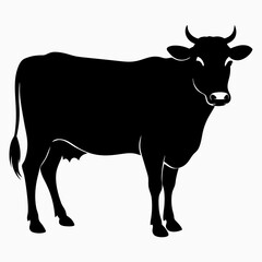 silhouette of a cow vector