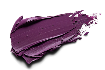 Purple Paint Smear on Transparent Background