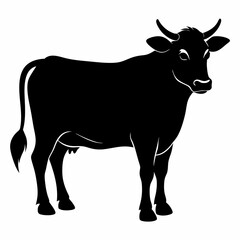 silhouette of a cow vector