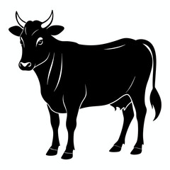silhouette of a cow vector