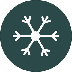 Snowy  Glyph Circle Icon