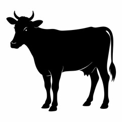 silhouette of a cow vector