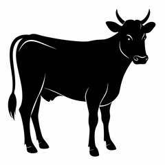 silhouette of a cow vector