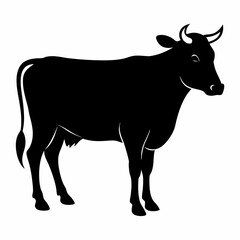 silhouette of a cow vector