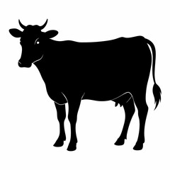 silhouette of a cow vector