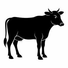 silhouette of a cow vector