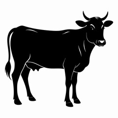 silhouette of a cow vector