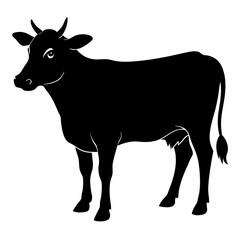 silhouette of a cow vector