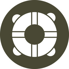 Lifebouy  Glyph Circle Icon