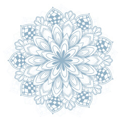 Decorative mandala design with blue color 