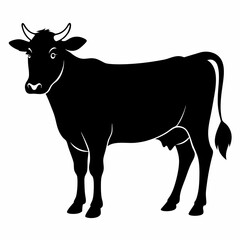 silhouette of a cow vector