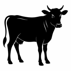 silhouette of a cow vector