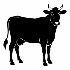 silhouette of a cow vector
