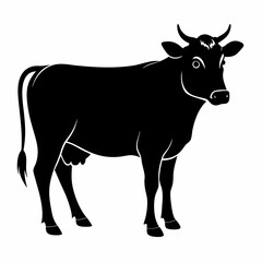 silhouette of a cow vector