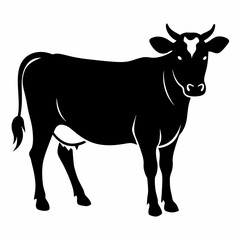 silhouette of a cow vector