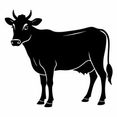 silhouette of a cow vector