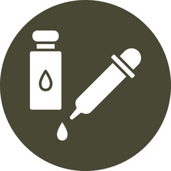 Eye Drops  Glyph Circle Icon