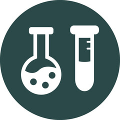 Laboratory Equipment  Glyph Circle Icon