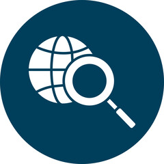 Global Research  Glyph Circle Icon