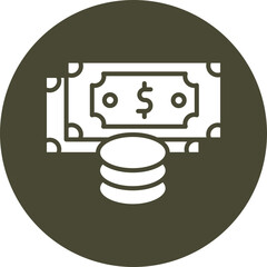 Income  Glyph Circle Icon