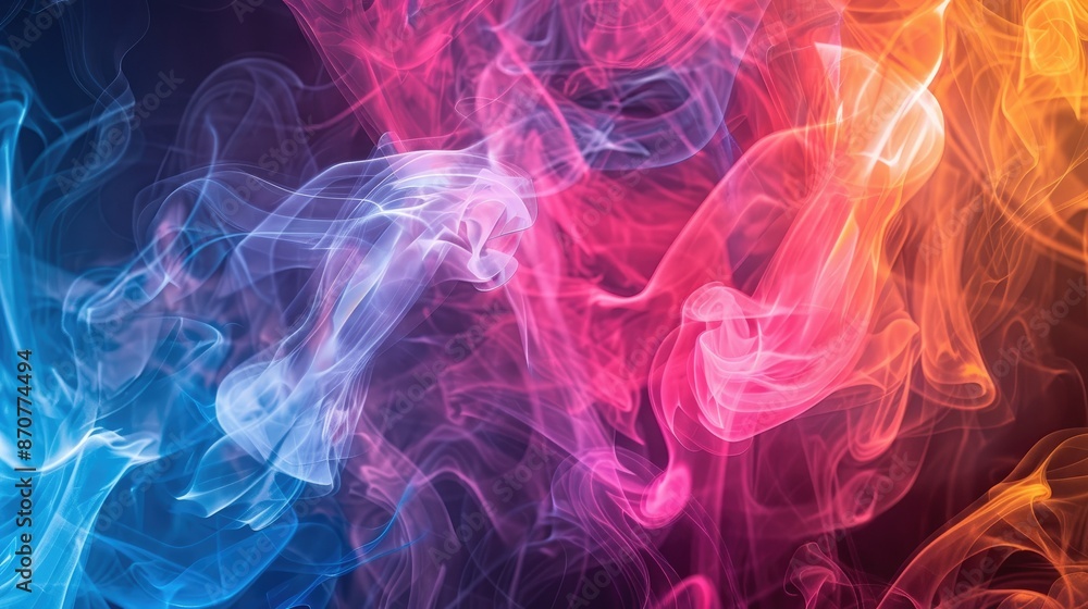 Aufkleber abstract color smoke patterns, blending shades to create a visual masterpiece