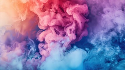 Fototapeta premium Abstract color smoke artistry, blending hues in a surreal and captivating display