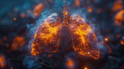 Paint a scene of respiratory rehabilitation and therapy, showing how techniques such as deep breathing exercises and pulmonary rehabilitation programs