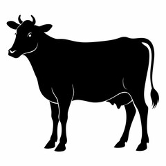 silhouette of a cow vector