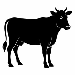 silhouette of a cow vector