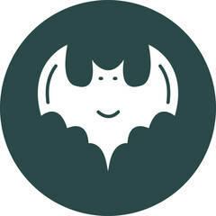 Bat Sign  Glyph Circle Icon