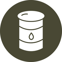 Oil Barrel  Glyph Circle Icon