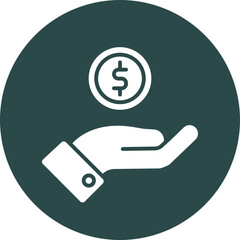 Loan  Glyph Circle Icon