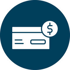 Credit Card  Glyph Circle Icon
