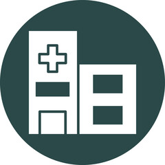 Clinic  Glyph Circle Icon