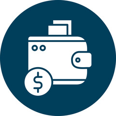 Wallet  Glyph Circle Icon