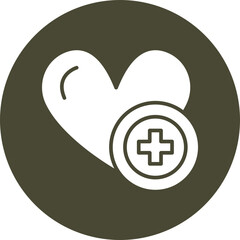 Medical Assistance  Glyph Circle Icon