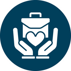 Social Services  Glyph Circle Icon