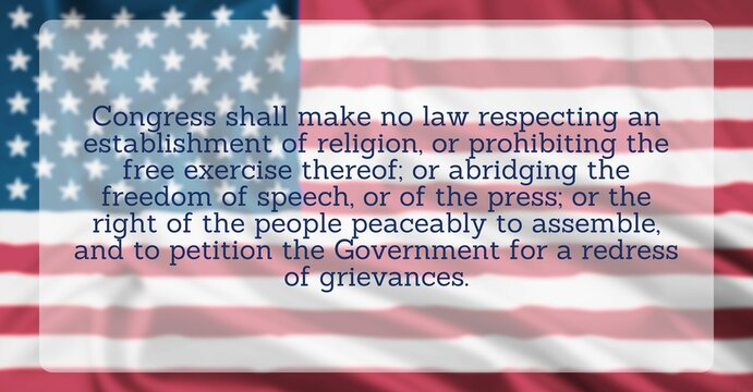 The 1st Amendment US Constitution