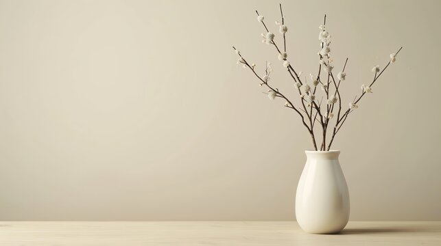 Neutral tones in a modern living room, showcasing a refined look and minimalist composition, close up, interior design theme, realistic, overlay, with a backdrop of beige walls