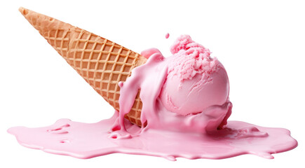 PNG Pink ice cream melting dessert ketchup creme