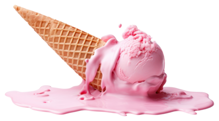 PNG Pink ice cream melting dessert ketchup creme