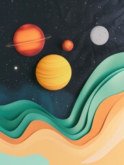 Naklejka premium Mockup design space paper card 