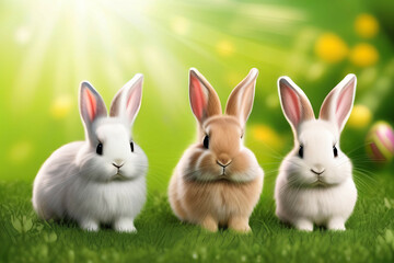 Obraz premium Little Easter Bunnies