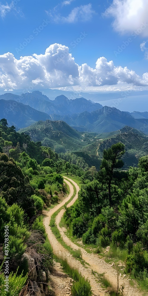 Wall mural Winding Mountain Road with Scenic View