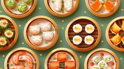 A Colorful Selection of Chinese Dim Sum