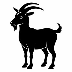 silhouette of a goat vector