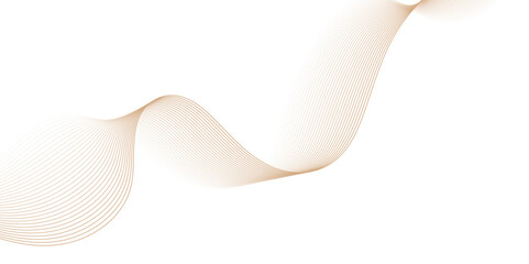 Fototapeta premium Brown wave curve lines abstract background with flowing particles. Digital energy waves technology concept. Modern backdrop design for business, presentation, banner.