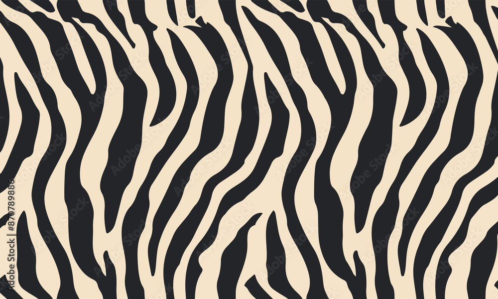 Aufkleber seamless zebra skin pattern background . stripe animal jungle texture zebra isolated vector
