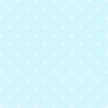 Dog Footprint pattern background. Footprint graphic. Pet outline.